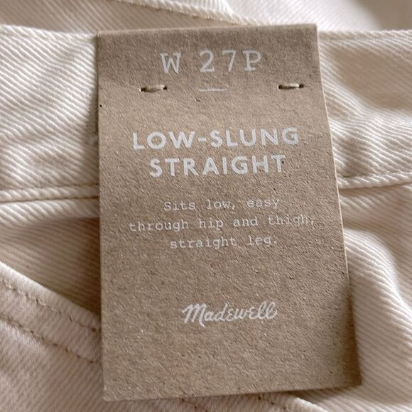Madewell NWT Petite Low-Slung Straight Jeans Size 27P in Vintage Canvas - Picture 8 of 11